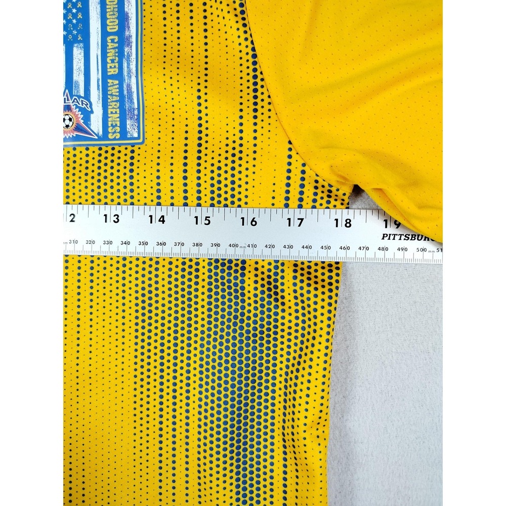 Adidas Shirt Youth 13-14Y Yellow Cancer Awareness Soccer Jersey 3 AEROREADY - Picture 12 of 13